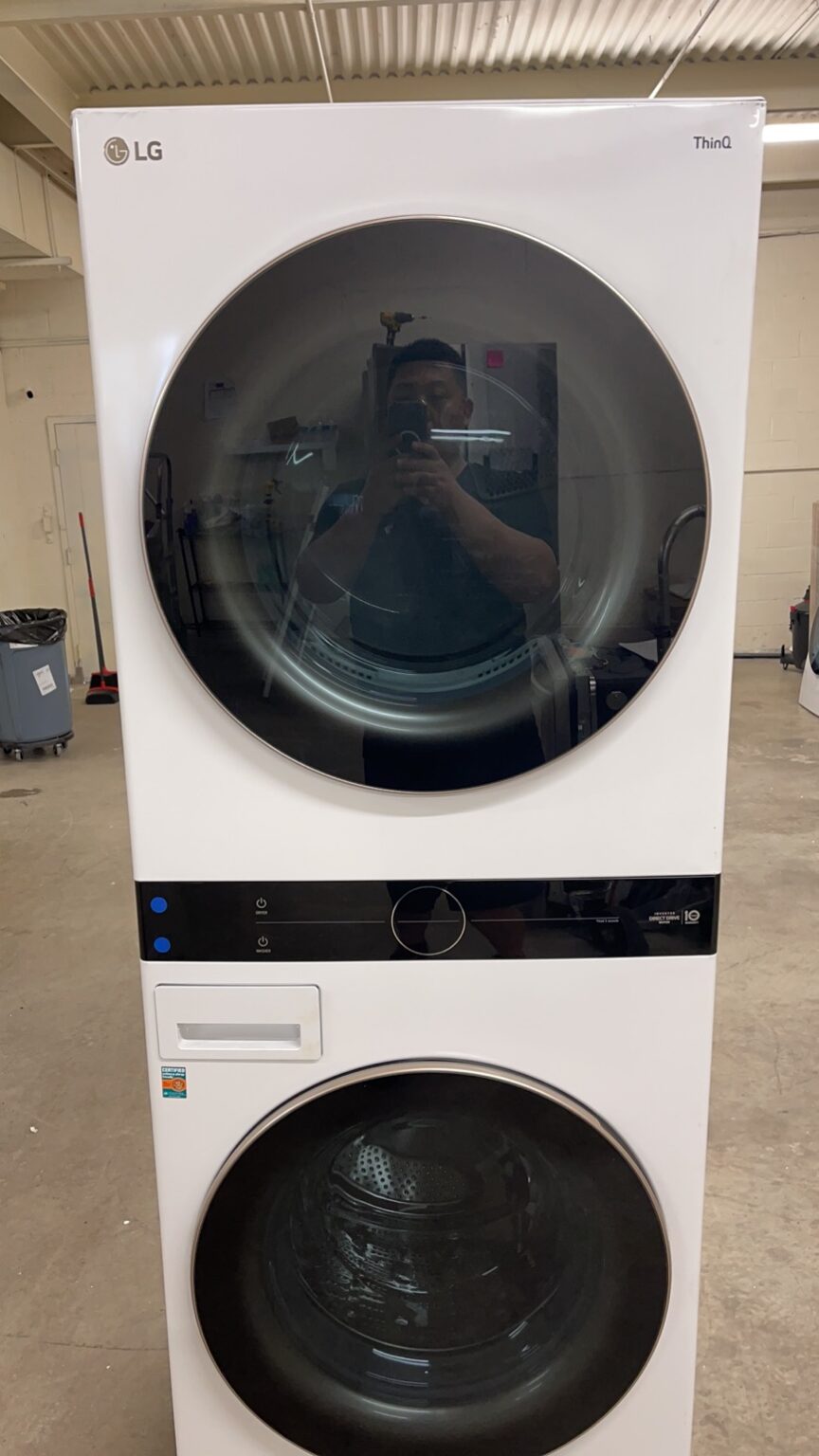 Single Unit Front Load LG WashTower with Center Control 4.5 cu. ft