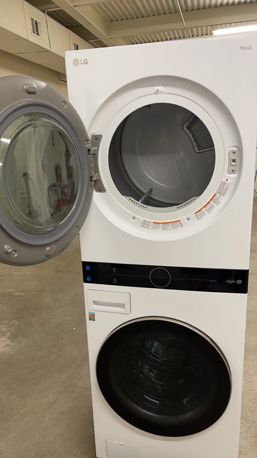 Single Unit Front Load LG WashTower with Center Control 4.5 cu. ft